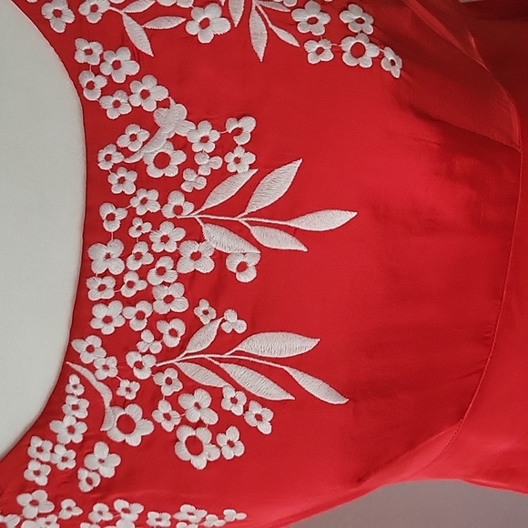Antonio Melani Orange Embroidery Floral  Dress Size 12 - Picture 11 of 15